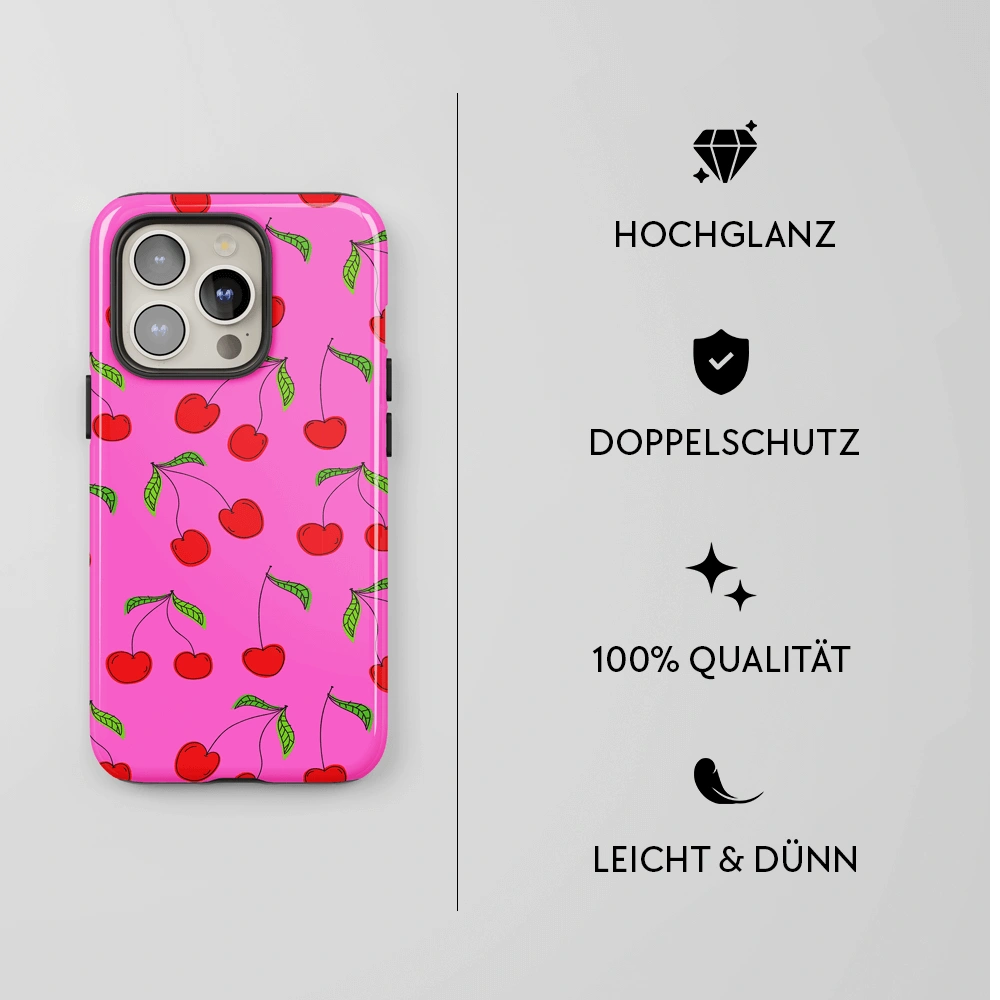 "Cherries Pink" - iPhone Handyhülle