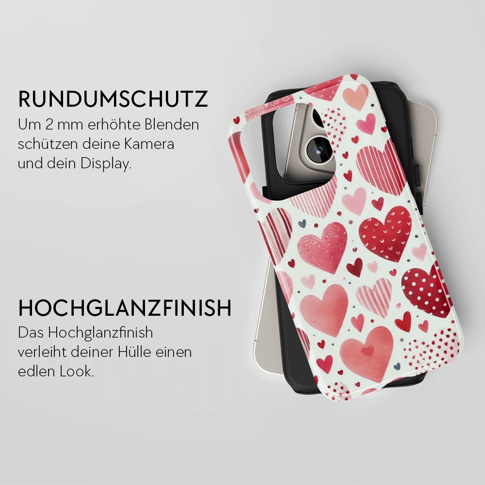 "Hearts" - iPhone Handyhülle