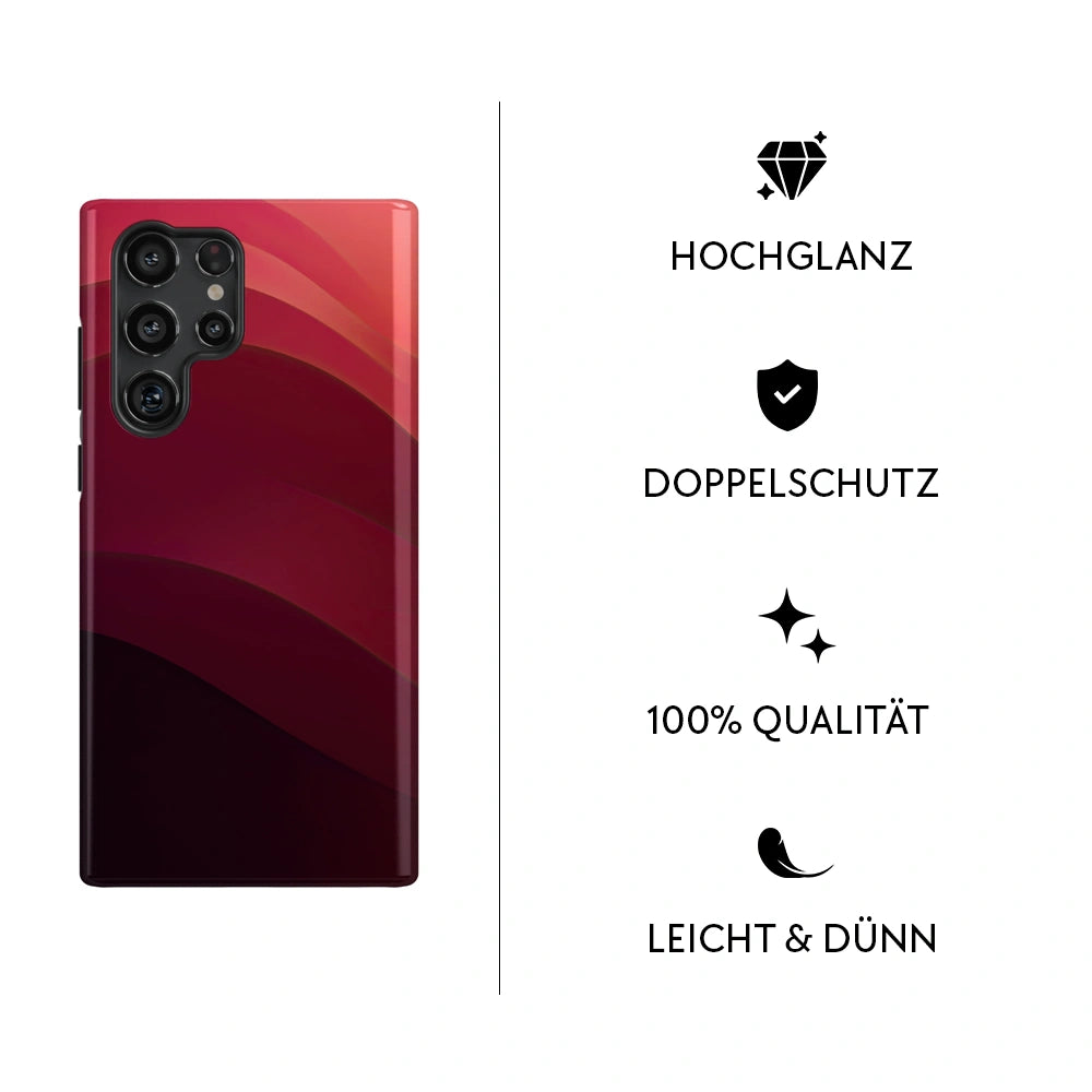 "Wavy Red" - Samsung Handyhülle