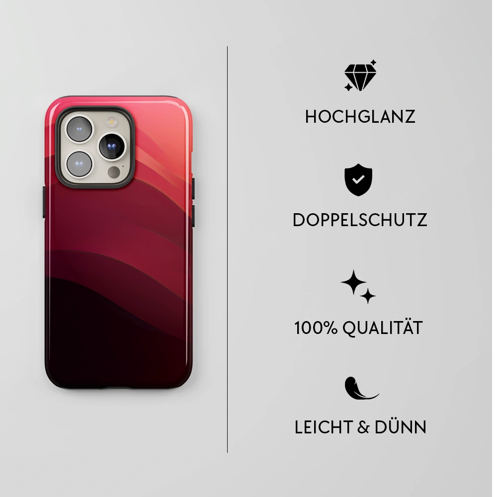 "Wavy Red" - iPhone Handyhülle