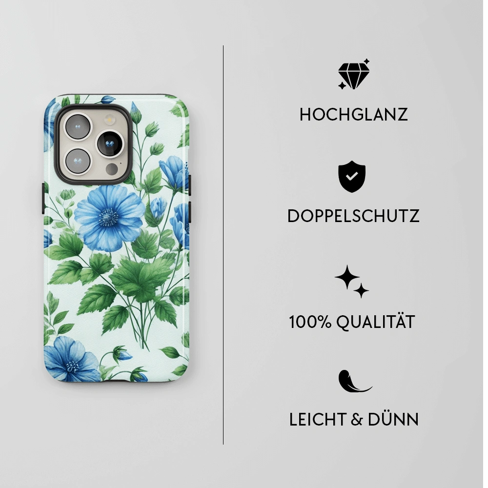 "Blue Blossom" - iPhone Handyhülle