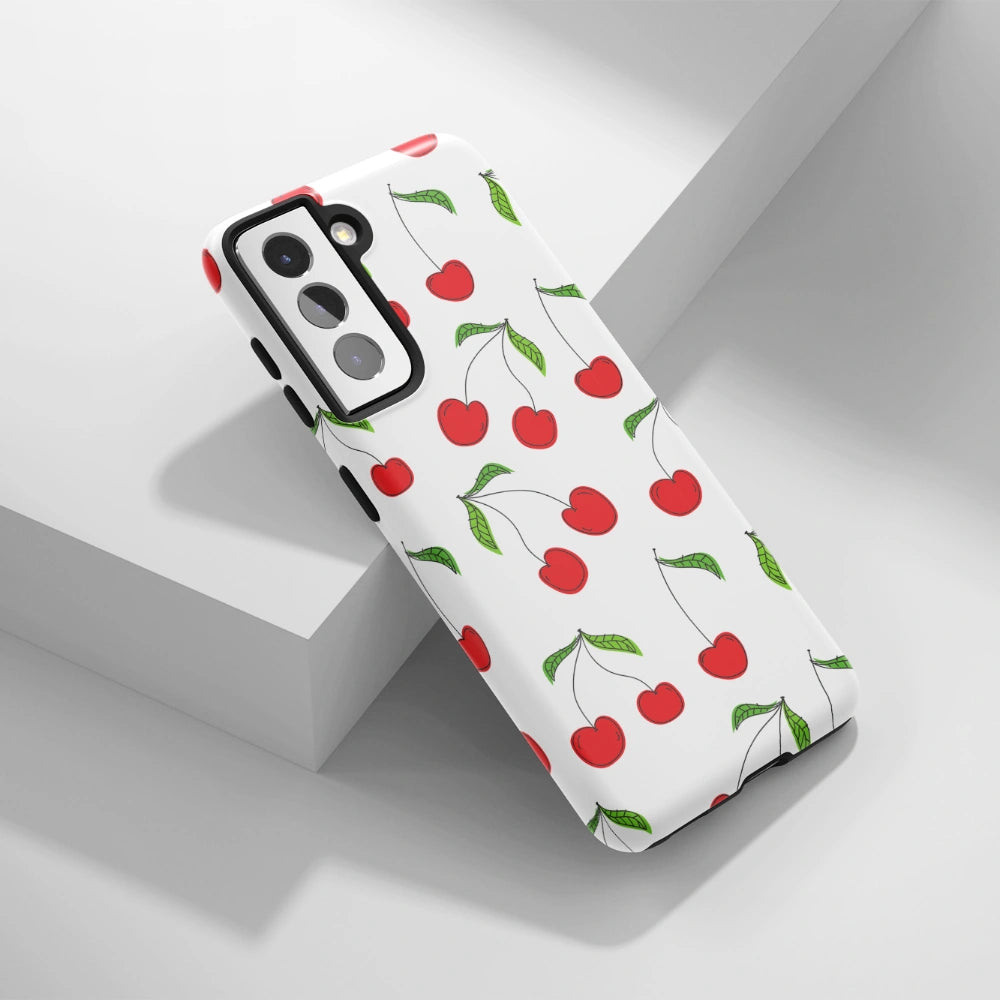 "Cherries White" - Samsung Handyhülle