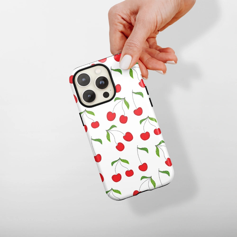 "Cherries White" - iPhone Handyhülle