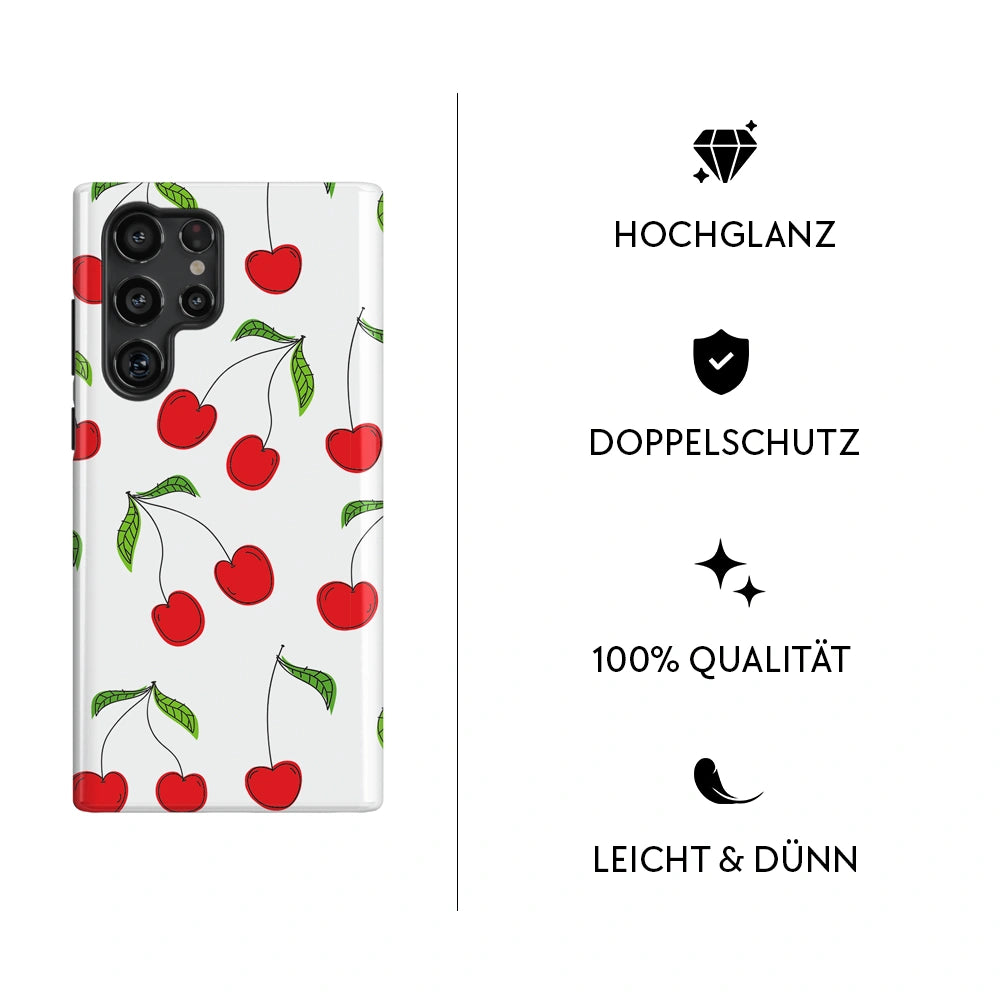 "Cherries White" - Samsung Handyhülle