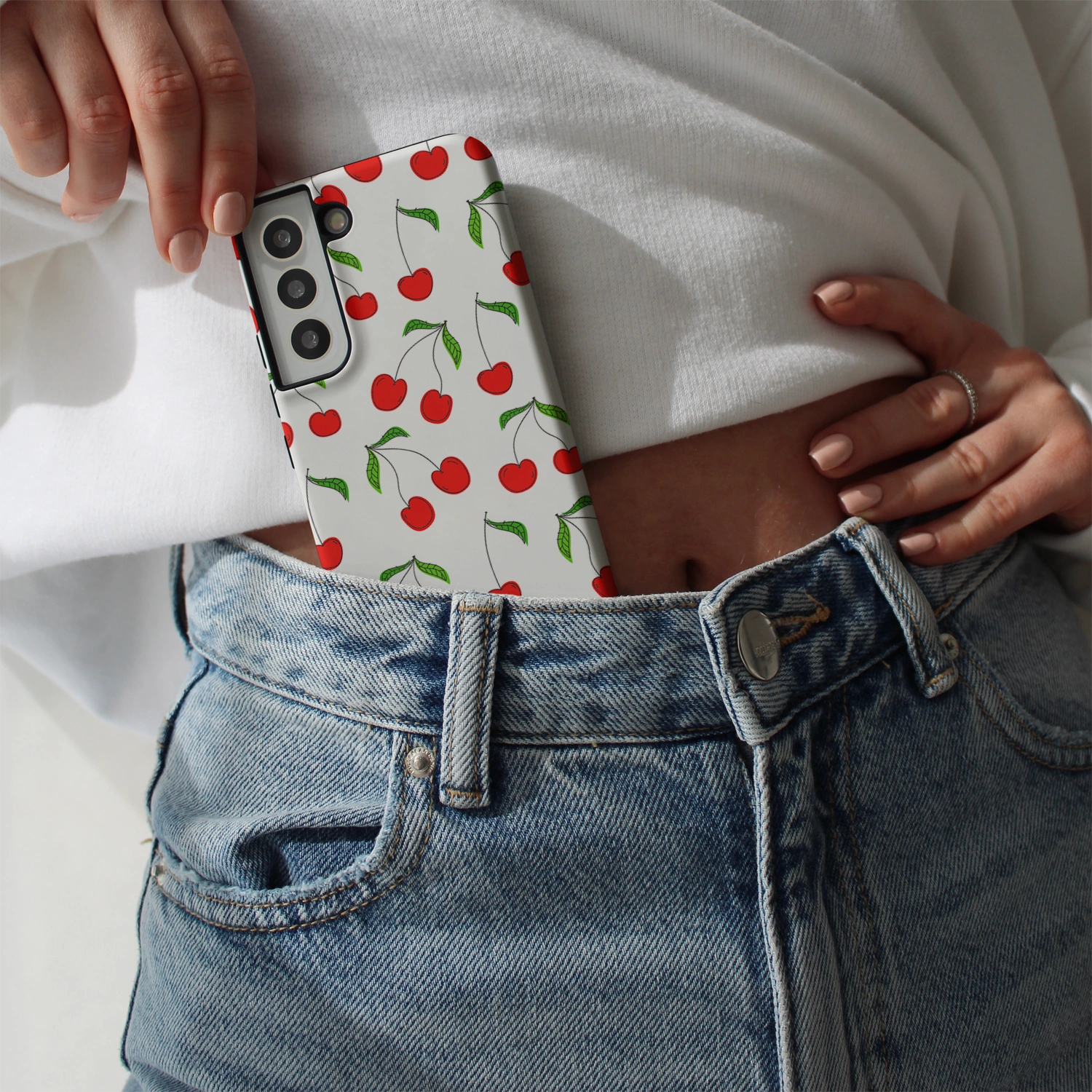 "Cherries White" - Samsung Handyhülle