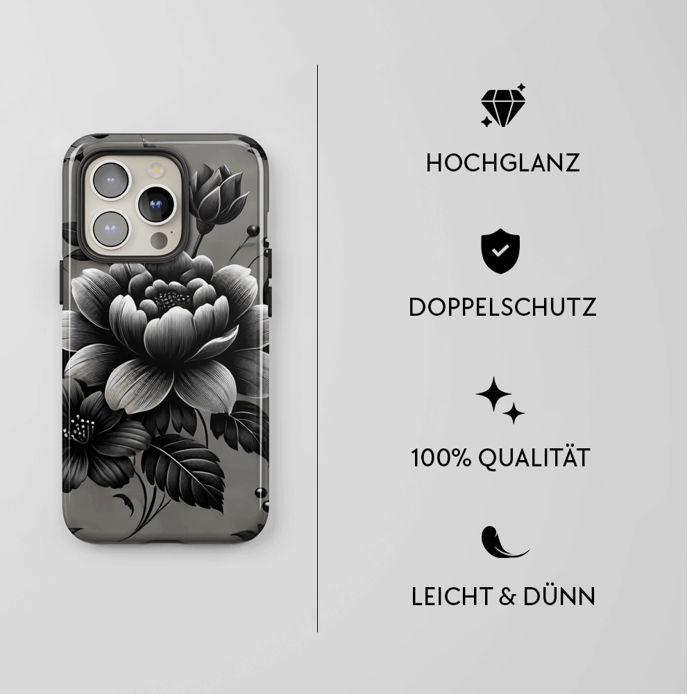 "Noir Blossom" - iPhone Handyhülle
