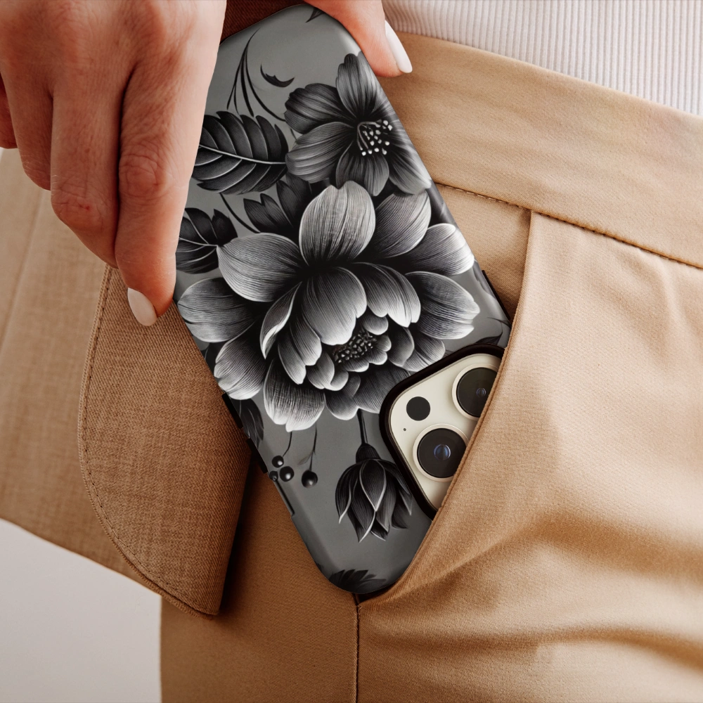 "Noir Blossom" - iPhone Handyhülle