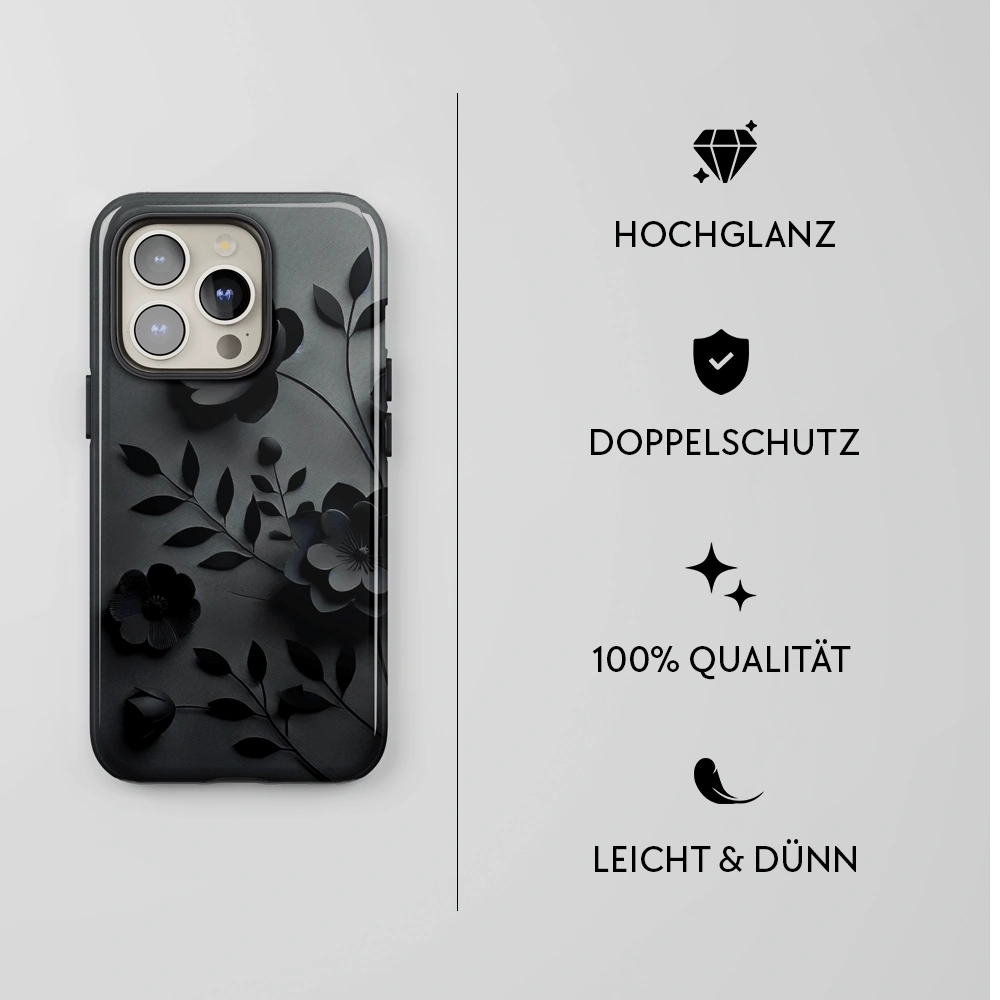 "Obsidian Florals" - iPhone Handyhülle